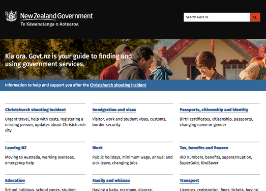Govt:新西兰政府信息公开网