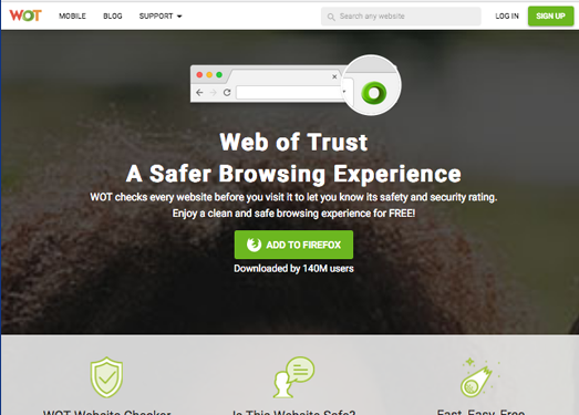 MyWot:在线网站安全检测平台