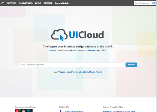 UI Cloud:UI设计素材云搜索引擎