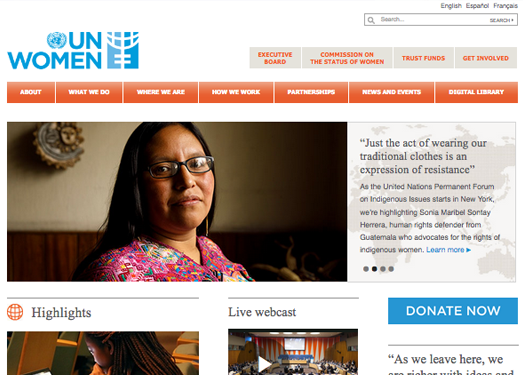 UnWomen:联合国妇女署官网
