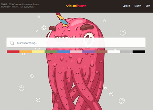 VisualHunt:免费高清图片搜索引擎