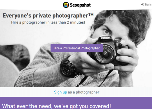 ScoopShot:众包式图片摄影平台