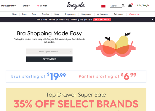 Brayola:在线筛选式文胸购买平台