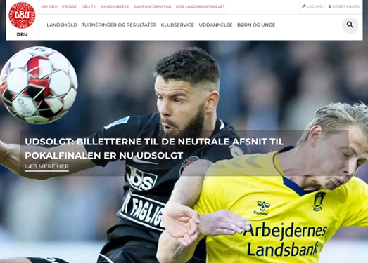 DBU.DK:丹麦足球协会官方网站