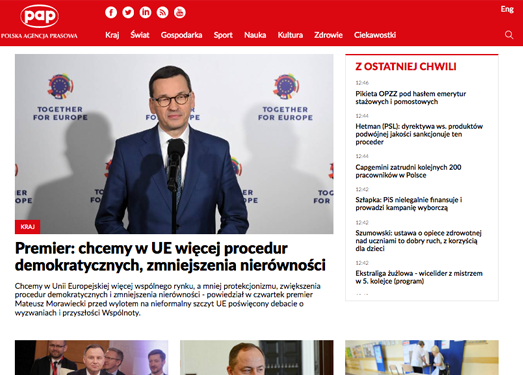 Pap.pl:波兰通讯社官方网站