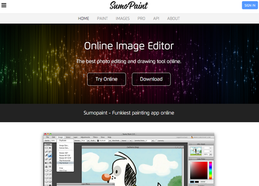 SumoPaint:免费在线图片编辑工具