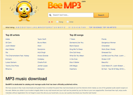 Beemp3:音乐搜索网