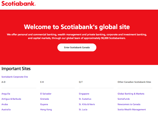 ScotiaBank:加拿大丰业银行官网