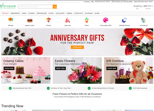 FNP:印度鲜花礼品购物平台