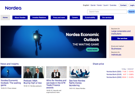 Nordea:瑞典北欧联合银行