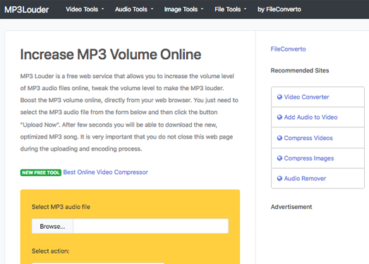 Mp3Louder:在线MP3音量放大工具