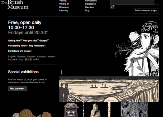 BritishMuseum:英国大英博物馆官方网站