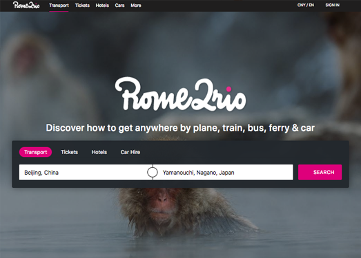 Rome2rio:旅游路线查询搜索服务平台