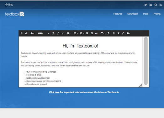 TextBox.io:在线云端邮箱编辑器插件