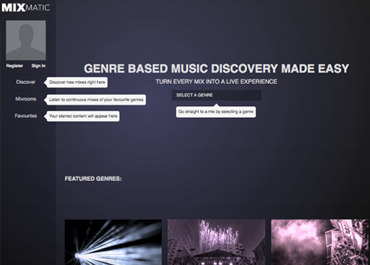 Mixmatic:基于音乐流派发现网