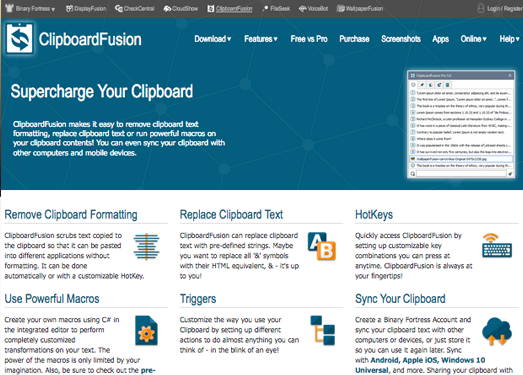 ClipboardFusion|跨平台文字辅助剪切板