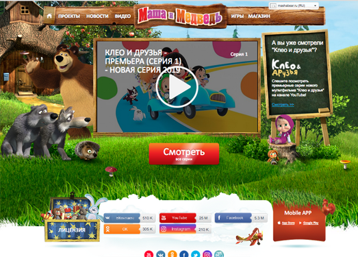 MashaBear:玛莎和熊儿童动画网