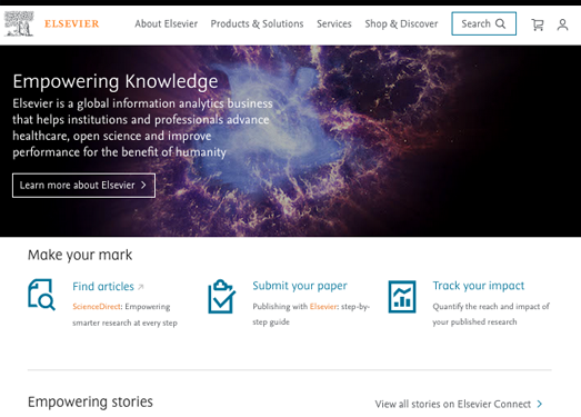 Elsevier:爱思唯尔科技公司