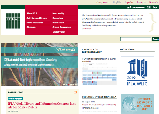 IFLA:国际图书馆协会官网