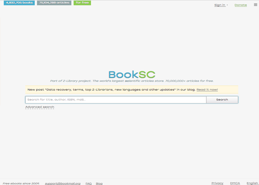免费英文电子书搜索引擎 - Booksc