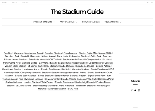 Stadiumguide:世界足球场资料大全