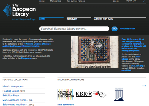 EuropeanLibrary|欧洲国家图书馆联盟