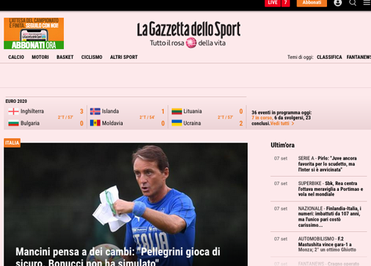 Gazzetta:米兰体育报