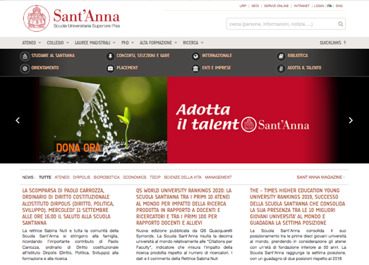 Sssup:意大利比萨圣安娜大学官网