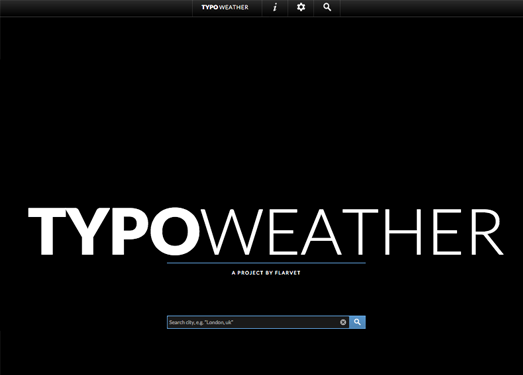 TypoWeather.:在线世界城市未来天气预报
