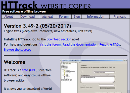 HTTrack|免费网站离线下载工具