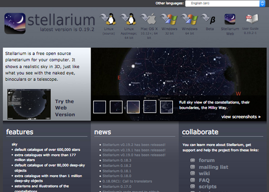 Stellarium|免费开源天文台观测工具