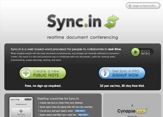 Sync.in:在线实时文处理协作工具