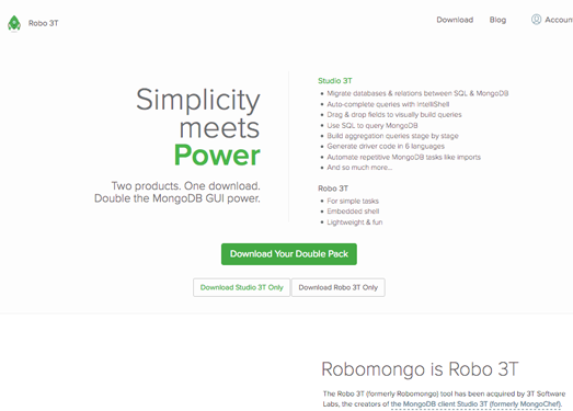Robo3T|免费MongoDB数据库管理工具