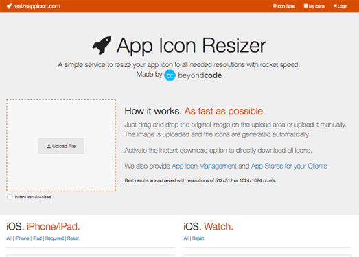 ResizeAppIcon:在线手机应用图标制作工具