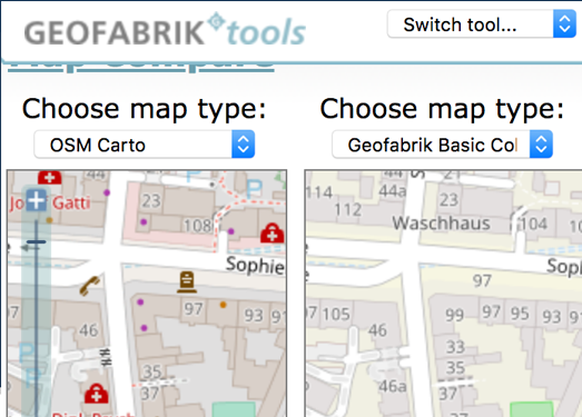 Geofabrik:开源地图对比服务网