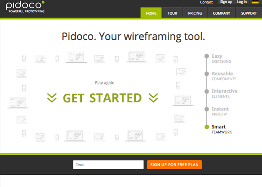 Pidoco:在线原型图制作工具