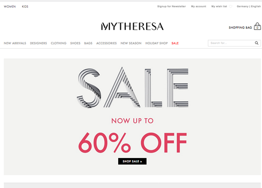Mytheresa:德国奢侈品购物商城