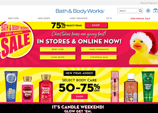 美国BathBodyBorks沐浴品牌官网
