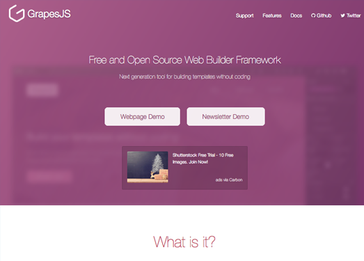 Grapesjs:免费开源Web编辑器