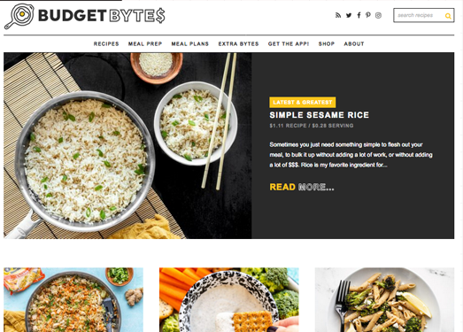 BudgetBytes:美食字节分享博客