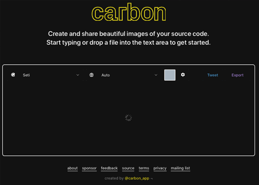 Carbon|在线代码转精美海报工具