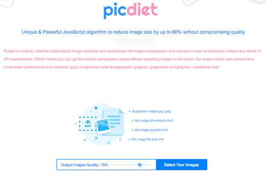 Picdiet|在线极速图片压缩工具