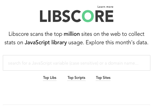 LibScore:在线JS脚本库收集统计平台
