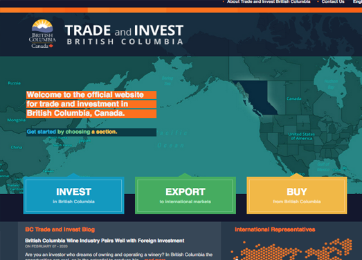 BritishColumbia:不列颠哥伦比亚省贸易投资网