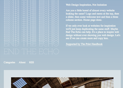 EndTheEcho:网页设计灵感分享网