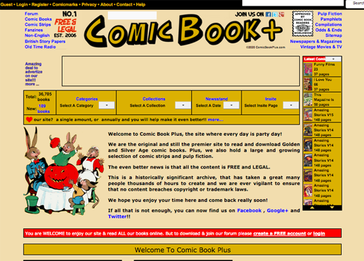 ComicBookplus:免费公共领域漫画网