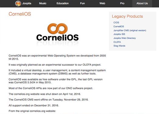 Cornelios:基于Web的多用户操作系统