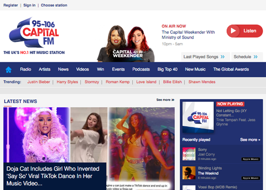 英国 CapitalFM 音乐广播电台