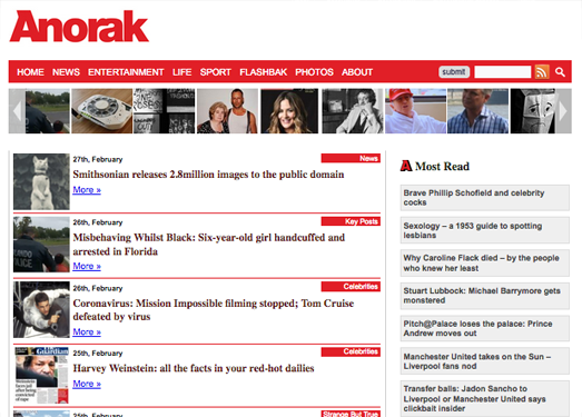 Anorak:英国互联网流行文化新闻网