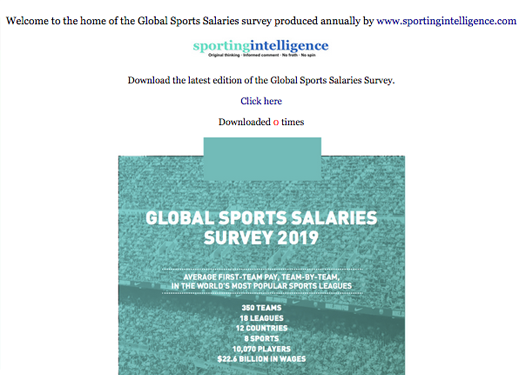 GSSS|全球职业体育薪资报告